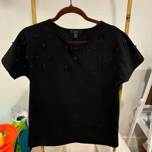 Black J Crew beaded top